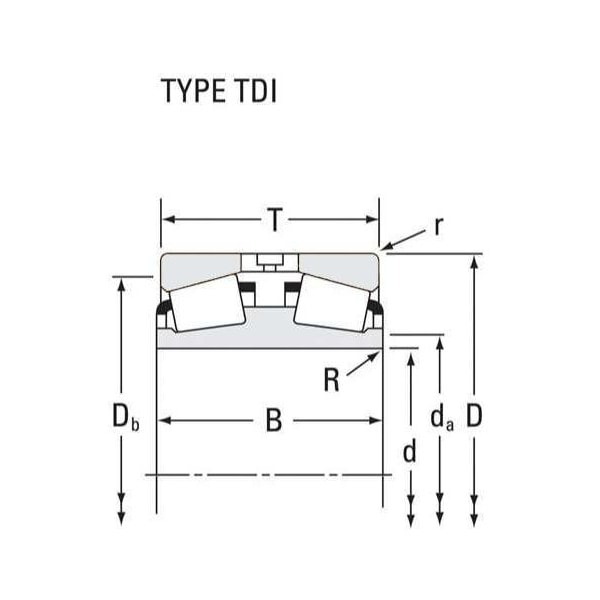 TIM-14126D, Tapered Roller Bearing 4 Od, Trb Double Row Cone 4 Od, 14126D